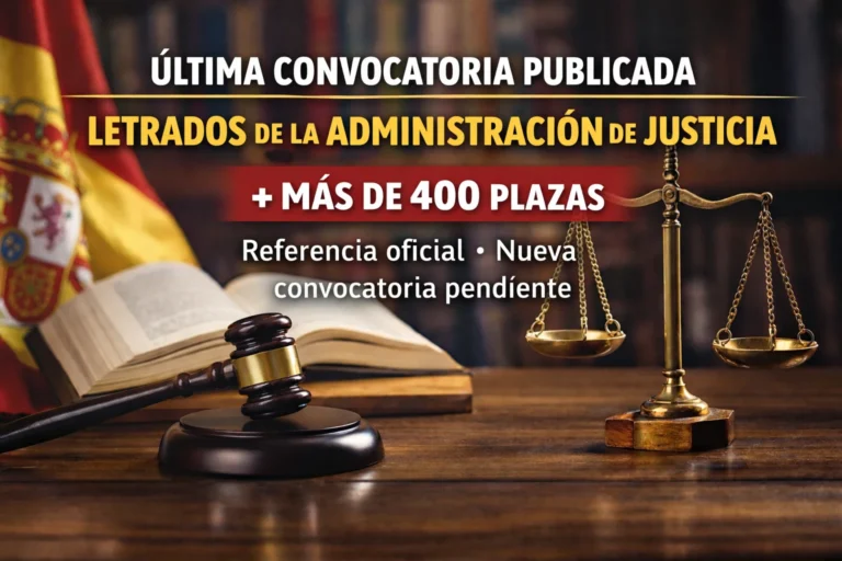 Publicada la última convocatoria de Letrados de la Administración de Justicia mientras se espera la próxima